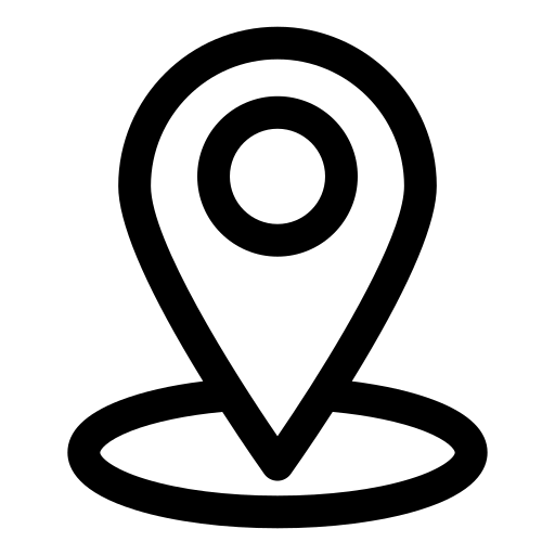 Icône localisation de couleur noir